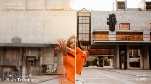 Dynamic Film Light Leak Flash Transitions