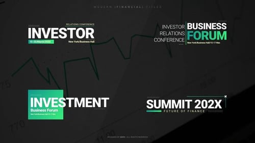 Dynamic Corporate Business Titles for Financial Presentations