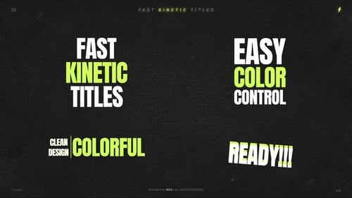 Dynamic Kinetic Typography Titles with Fast Modern Animations