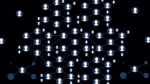 Digital Network Connecting People Icons