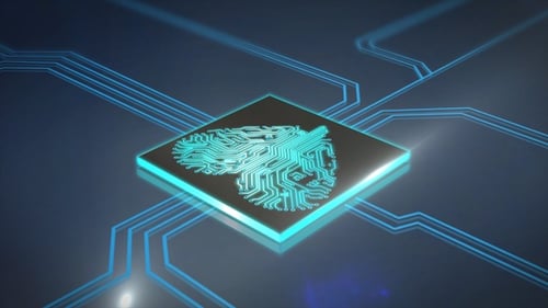 Futuristic Brain Circuit Logo Reveal Intro