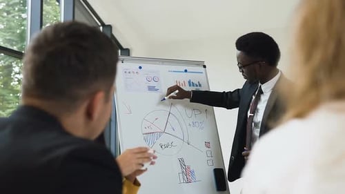 Data Presentation to Team in Modern Workplace