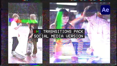 Vertical And Square VHS Transitions Pack - Social Media Version