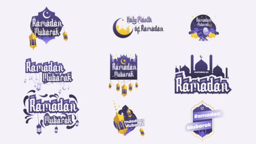 Animated Ramadan Mubarak Title Pack with Islamic Motifs