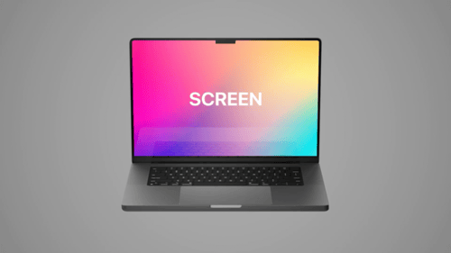 Modern 3D Laptop Mockup Screen Presentation Template
