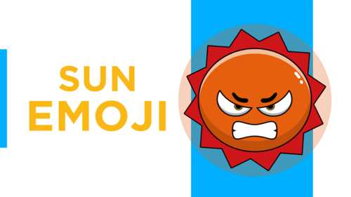 Animated Sun Emoji Expressing Happiness and Anger