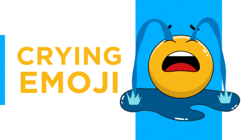 Animated Sad Crying Emoji Expression Loop