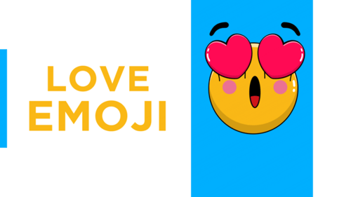 Animated Love Emoji Face with Heart Eyes Loop
