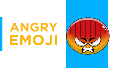 Animated Cartoon Emoji Faces Revealing Shock and Anger