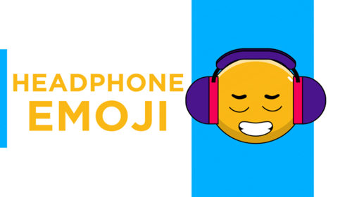 Animated Singing Emoji with Headphones