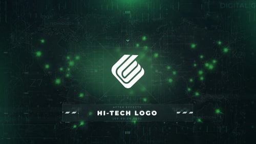 Futuristic Digital Network Corporate Logo Reveal