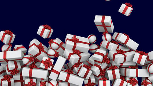 White Presents Pile