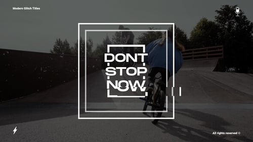 Modern Glitch Typography Titles Pack