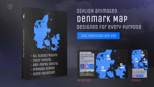 Denmark Map – Kingdom of Denmark (Danmark) Map Kit