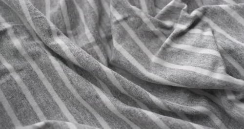 Rippling Striped Fabric Texture in Gray and White