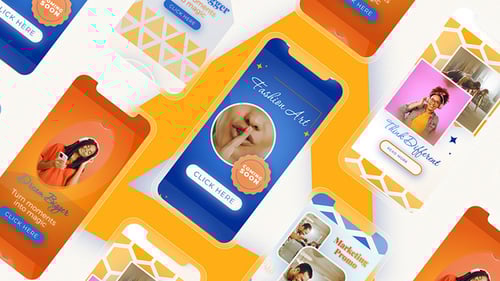 Modern Vertical Social Media Promo with Geometric Shapes