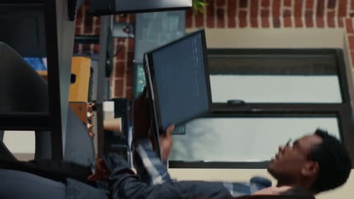 Young Adults Working Together in Modern Office