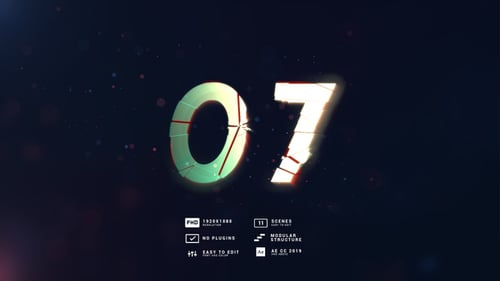 Shattering Countdown Opener with Cinematic Particles