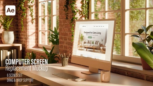 Computer Screen AE Template - Dynamic Animations - Loft Office