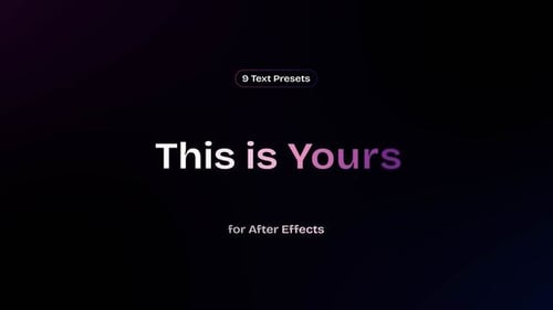 Dynamic Kinetic Typography Text Animation Presets