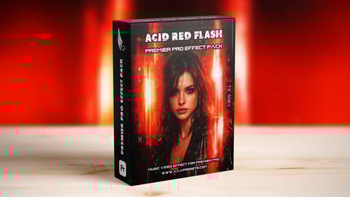 Acid Red Cinematic Flash Transitions for Premiere Pro