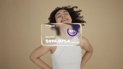 Futuristic Glass Counters and Data Titles