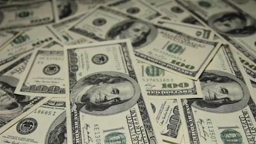 Pile of One Hundred Dollar Bills, Financial Abundance