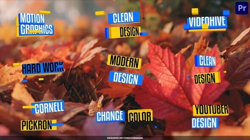 Minimal 3D Lower Thirds Titles Premiere Pro