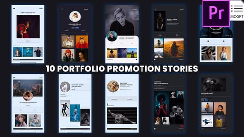 Portfolio Promotion Stories – Premiere Pro MOGRT