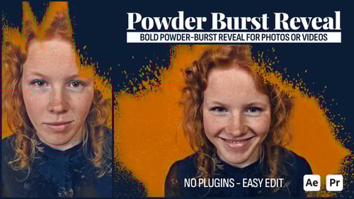 Dynamic Powder Burst Logo Reveal for Creative Brand Openers