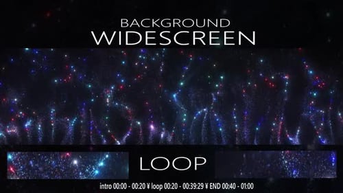 Fluid Glittering Particle Flow Widescreen Background Loop