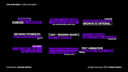 Modern Text Animation Pack with Self-Resizing Boxes