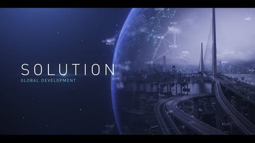 Technology Cyber Digital Futuristic Earth Cinematic Title Opener