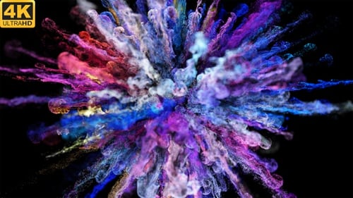 Bunte Pulverexplosion