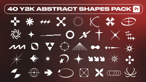 40 Y2K Abstract Shapes Pack For Premiere Pro
