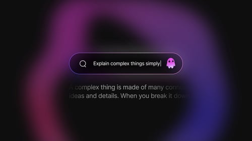 AI Search Interface Animation for Digital Information Query