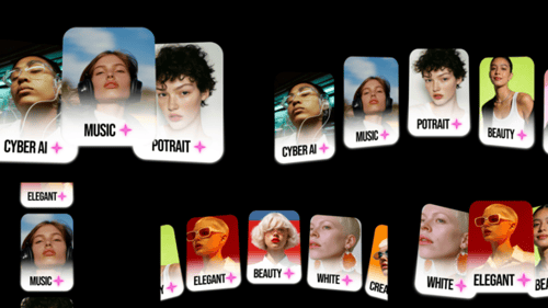 Animated Content Carousel Template with Kinetic Typography