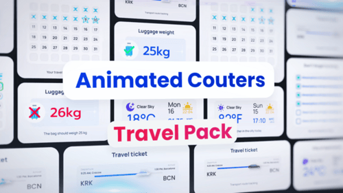 Animated Travel Planning UI Elements Pack