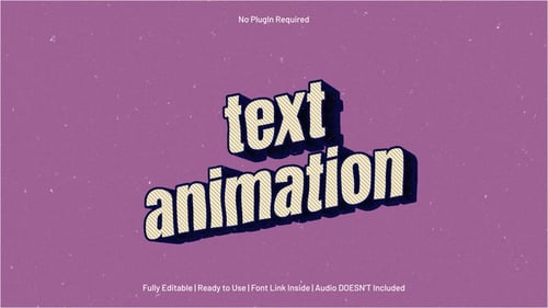 Retro Text Animation for After Effects