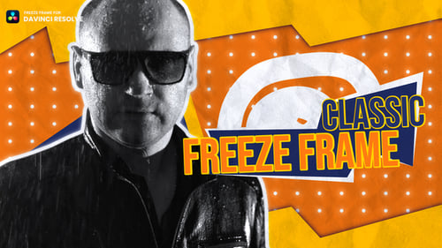 Dynamic Freeze Frame Cutout Opener with Grunge Glitch Graphics