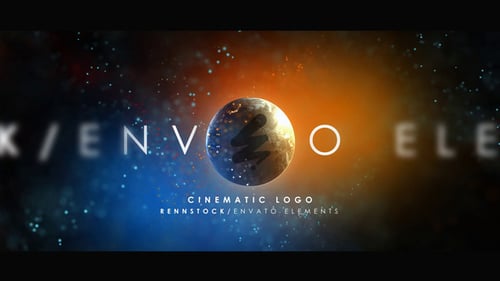 Cinematic Cosmic Planet Logo Reveal with Particle Effects