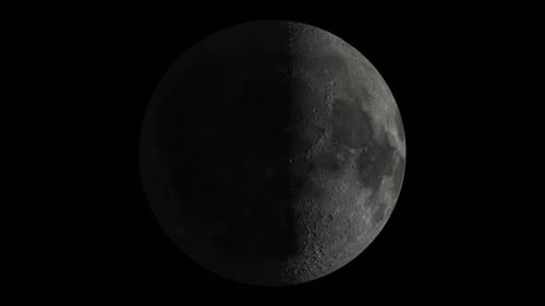 Moon Phases Northern Hemisphere Timelapse Rendered Video Moon Rotation