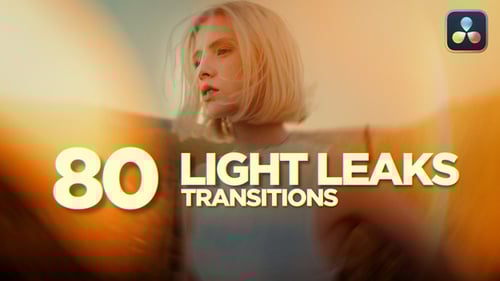80 Light Leaks Transitions for DaVinci Resolve