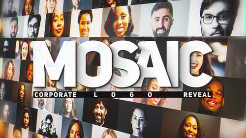 Dynamic Mosaic Photo Logo Reveal Intro