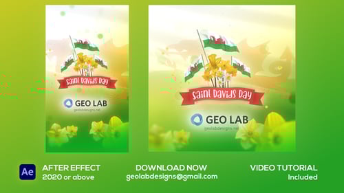 Saint David's Day Daffodil and Dragon Social Media Titles