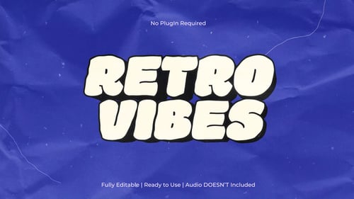 Chunky Retro Display Text Animation with Textured Backgrounds