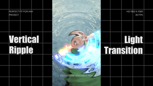Vertical Ripple Light Transition