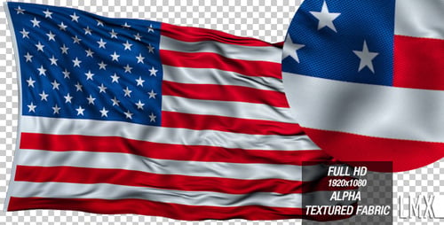 Seamlessly Looping Waving USA Flag Animation