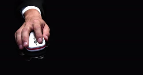 Businessman using mouse
