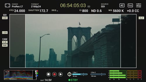 Dynamic Digital HUD Viewfinder Overlay for Video Projects